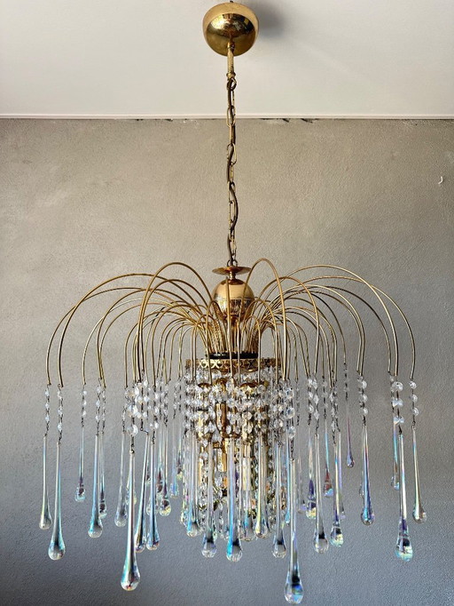 Vintage large teardrop chandelier