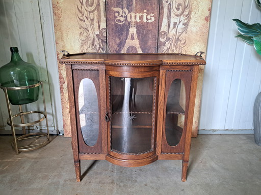 Antique unique Tea cabinet, display case, wine cabinet, whiskey bar 3 sides to open dim, 82x49cm and 74cm high
