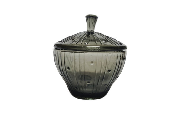 Sucrier Art Déco polonais de la verrerie de Ząbkowice, années 1950 – Ząbkowice Glassworks (photo 6 of 9)