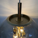 Doria Leuchten globe glass hanging lamp , 1970s