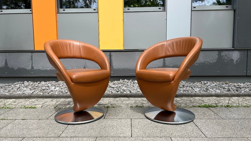 Fauteuil pivotant K+W 6080 en cuir