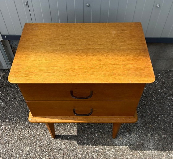 Oak bedside table, 1950 – Nightstands, Wood (photo 3 of 7)