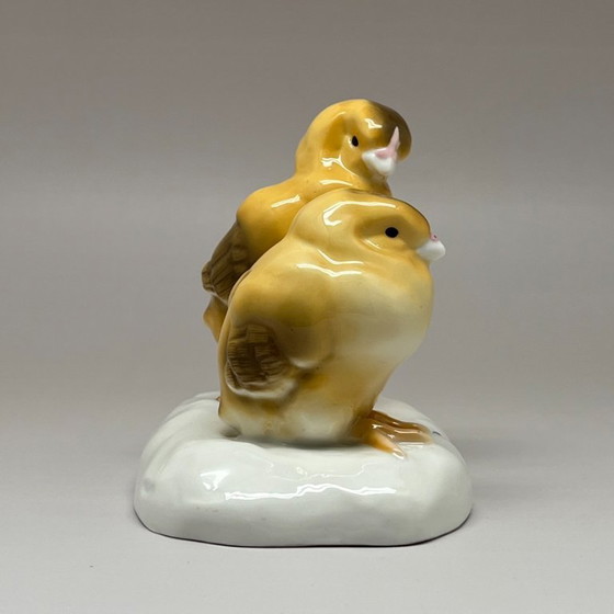 Image 1 of Nymphenburg Porzellan Figurengruppe „Zwei Küken“ Modell 294 – Anna Soennecken-Beckmann