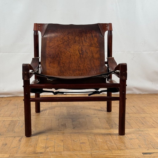 Chaise hongroise vintage en cuir Safari, 1970 - Mid-Century Modern Design