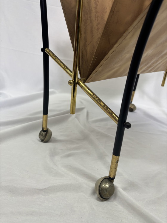 Image 1 of Portariviste vintage in ottone, design degli anni '50 di Cesare Lacca