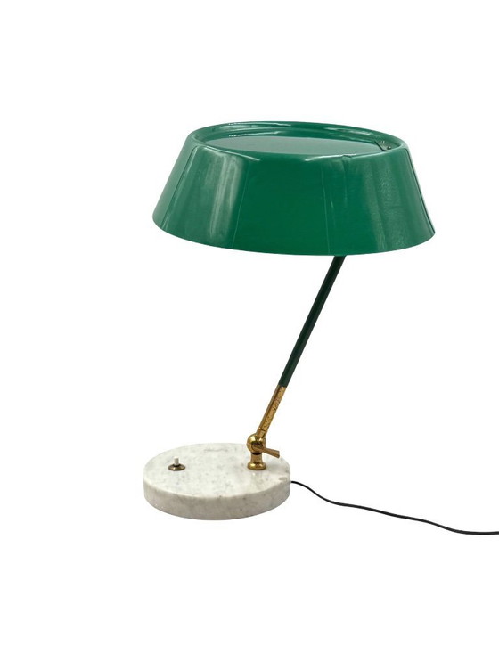 Image 1 of Mid-century green table lamp, Stilux Milano Italy, 1960s