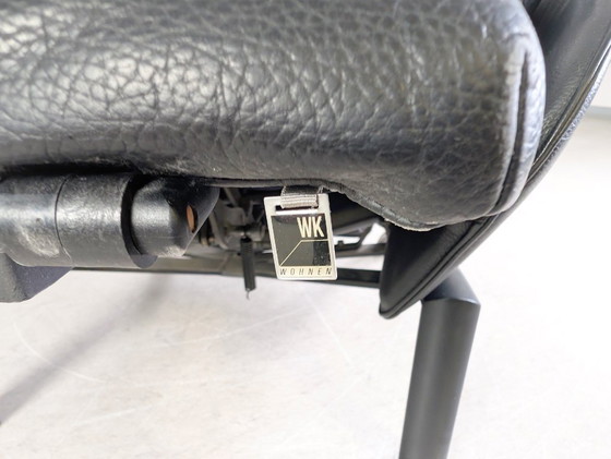 Image 1 of Poltrona design originale WK Wohnen in pelle nera