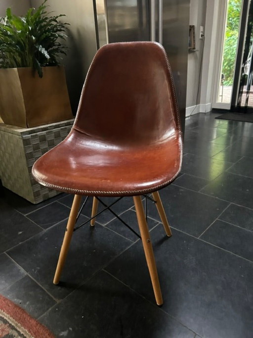 5 x lederen kuipstoelen van Sol y Luna, opknappers!