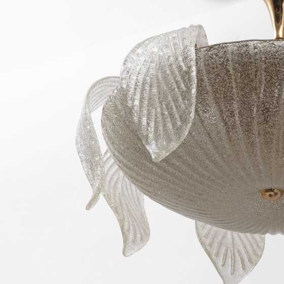 Image 1 of Lámpara de araña Vistosi de estilo moderno de mediados de siglo, de cristal de Murano italiano y latón, 1960.