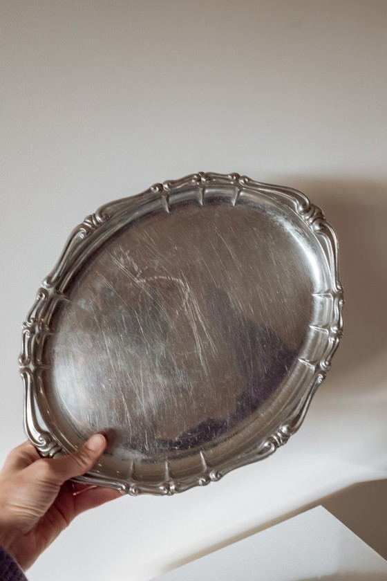 Image 1 of Set of 2 vintage stainless steel serving dishes