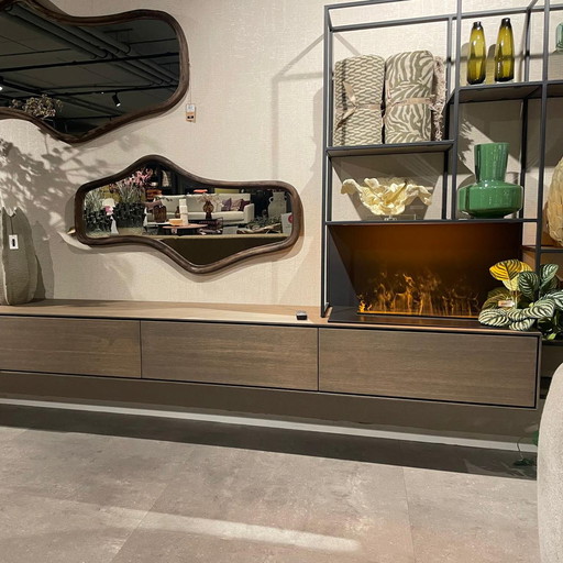 TV cabinet with mood fireplace