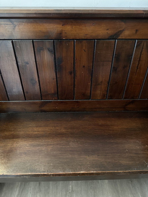 Image 1 of banco de monasterio de madera oscura