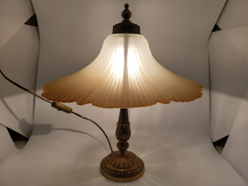 Arum lamp in frosted glass Blanc Rosé France 1970