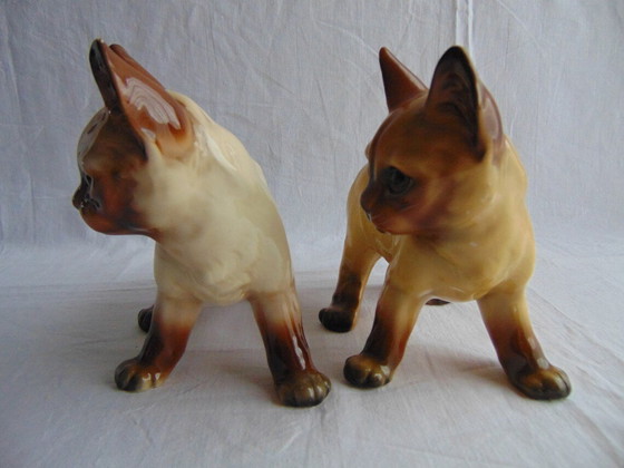 Image 1 of Siamese Twins Porcelain Figurines (1970)