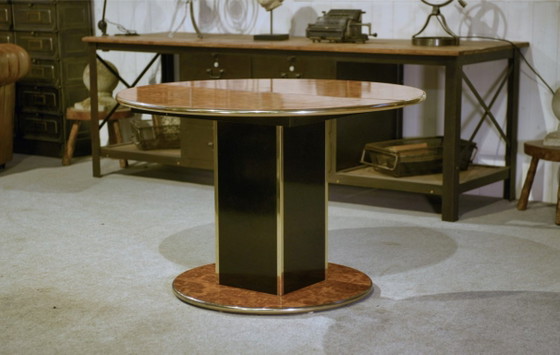 Image 1 of Runder Tisch im Stil von Willy Rizzo, 1970er Jahre