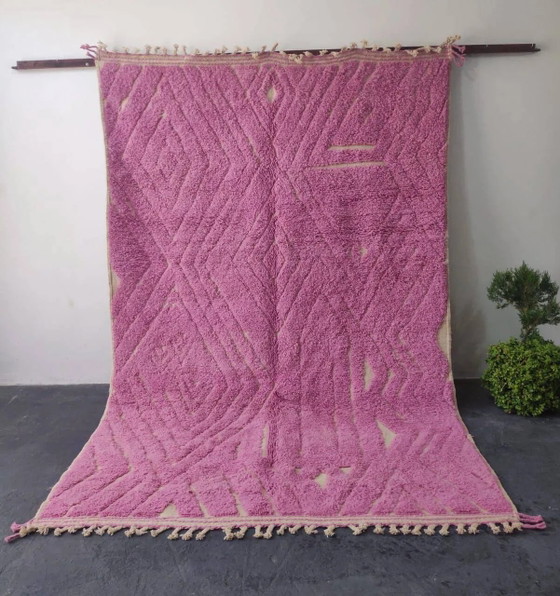 Superb Pink Beni Ouarain Rug, Modern Berber Design in Soft Wool 3x2m – Rugs & carpets, Cotton (photo 3 of 3)