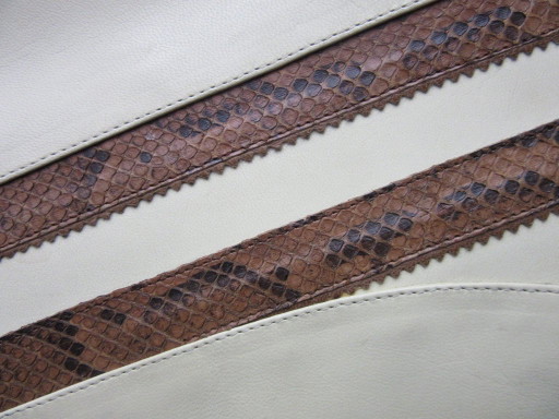 Bolso de hombro/bolso de mano vintage de piel, fabricado en Italia (firmado por Ferdin).