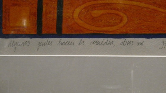 Sérigraphie Clemens Briels dans un beau cadre - Algunos Gentes Hacen la Comedia, Otros No (photo 5 of 13)