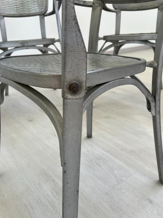 Image 1 of Aluminiumstühle - Avec-Plakette « Gaston Viort - Salon de Provence »