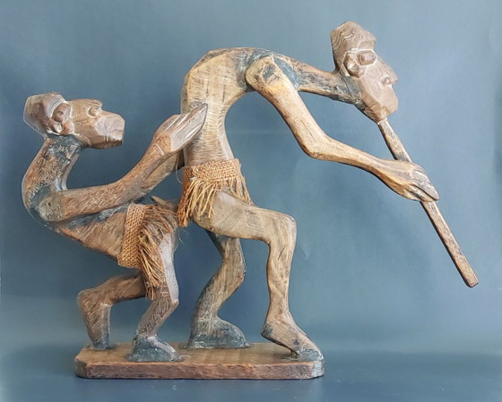 Image 1 of Antica scultura erotica africana in legno
