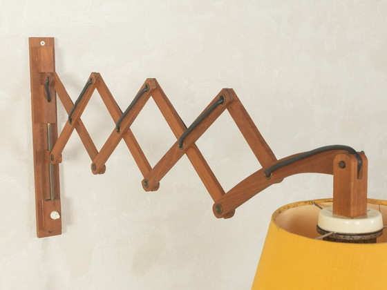 1960er Scherenlampe – Wandleuchten, Stoff, Holz (photo 6 of 9)