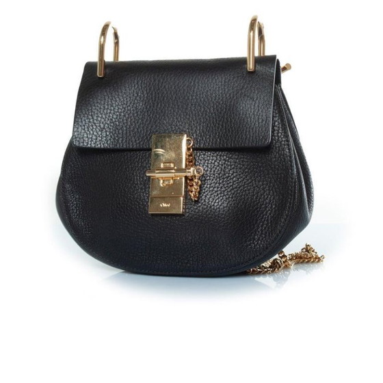 Image 1 of Chloe, borsa Drew in pelle nera