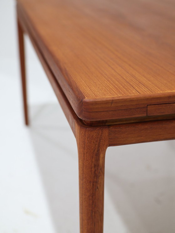 Mesa de comedor rectangular extensible de Johannes Andersen, teca danesa, década de 1960. – Mesas de comedor (photo 5 of 17)
