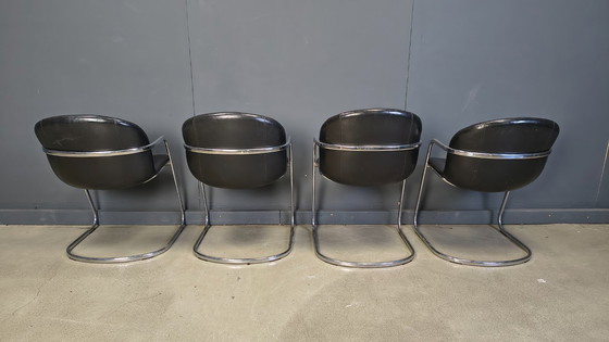 Image 1 of Gastone Rinaldi eetkamerstoelen voor Thema Italië, jaren 70 - set van 4