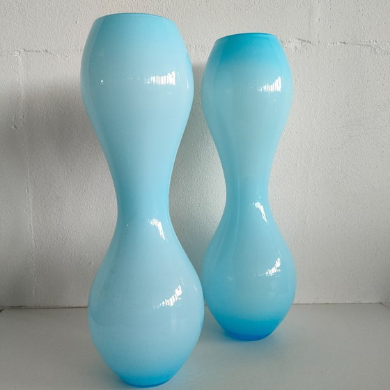 Image 1 of vintage dubbele bolvaas bloemenvaas jaren 70