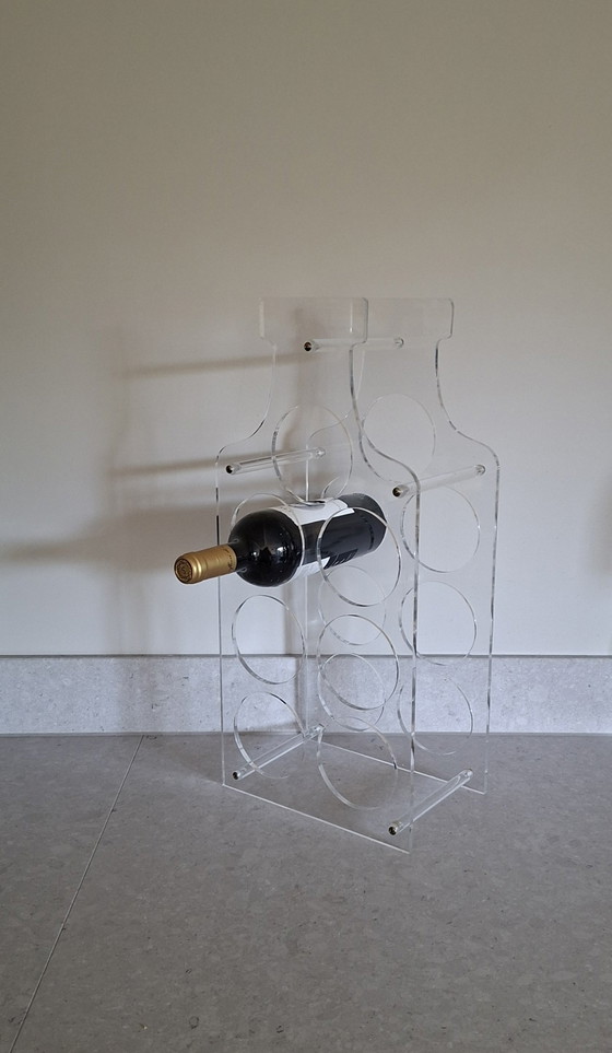 Vintage Plexiglas Wine Rack (70s/80s) – Space Age – Plastic (photo 3 of 3)