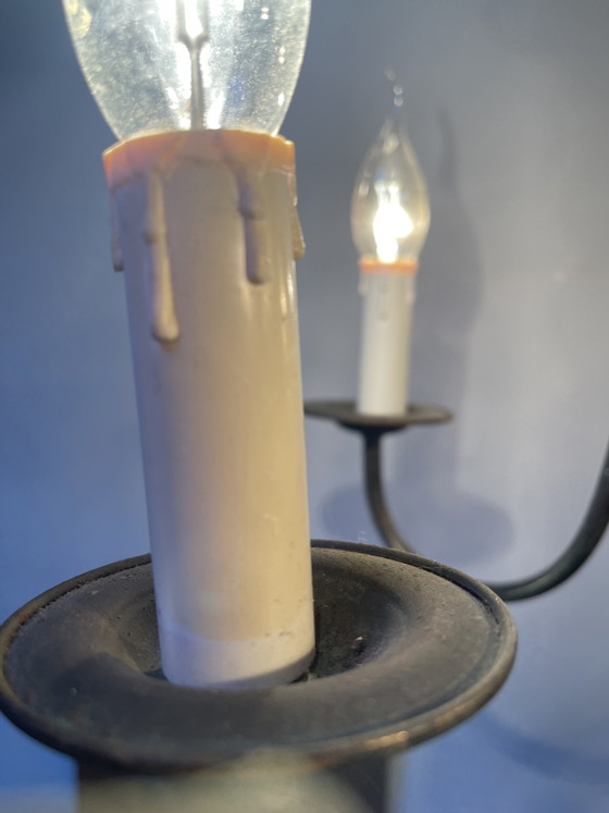 Lampadario antico a 6 bracci – Metal, Brass (photo 5 of 5)