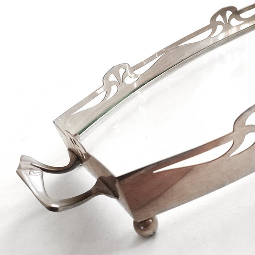 Art Nouveau verzilverd middenstuk van WMF, jaren 1920