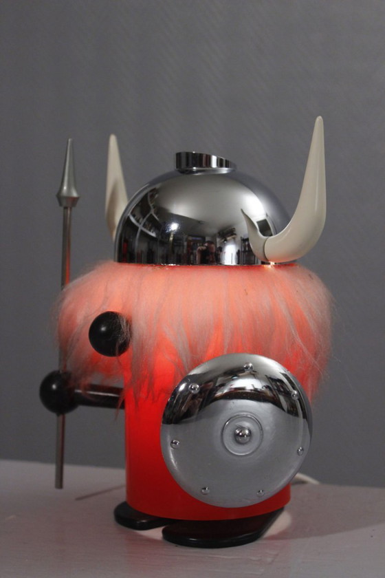 Image 1 of Vintage Lamp "Olaf" The Viking Design Old Timer Ferrari Italy 1960s