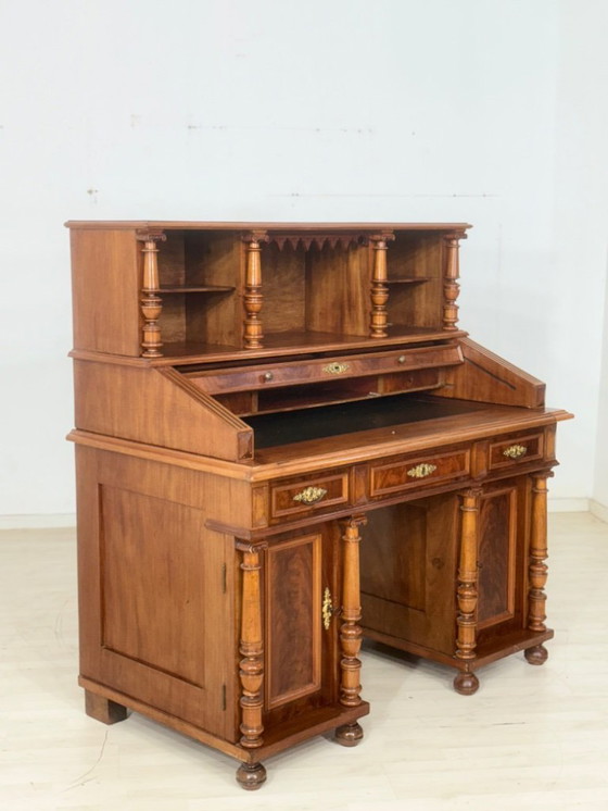 Image 1 of Gründerzeit bureau, tafel, kantoorbureau, secretaressebureau, antiek, circa 1880