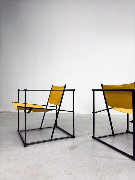 Set 'FM60' Armchairs by Radboud van Beekum for Pastoe – Canvas, Iron (photo 7 of 20)