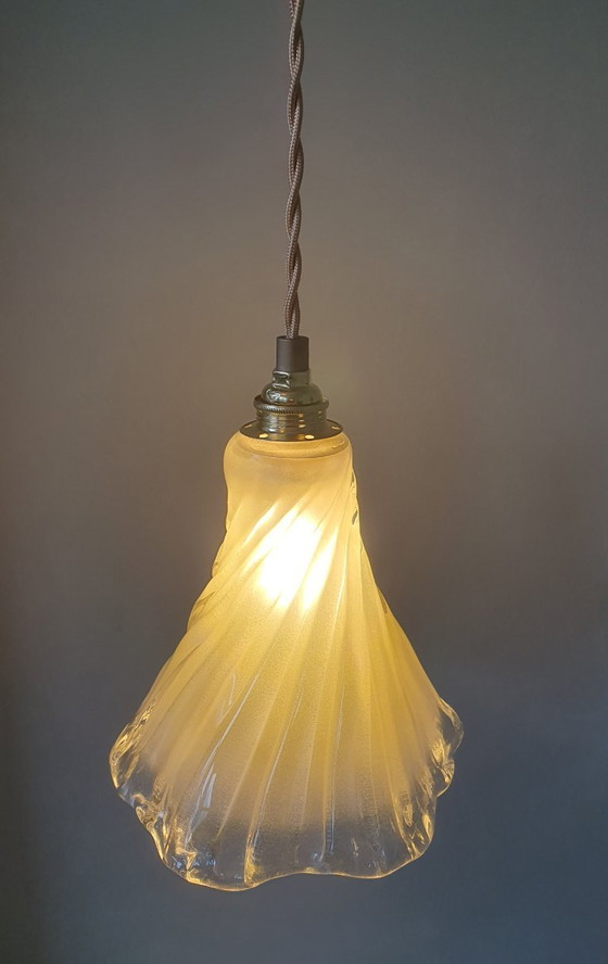 Image 1 of Vintage Amber Glass Murano Lamp