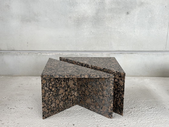 Image 1 of Geometrischer Satz von Kaffeetischen va 1980er Jahre