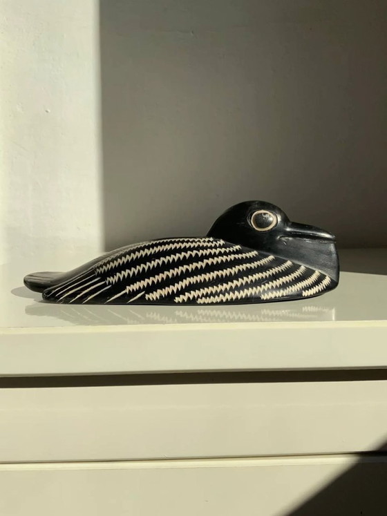 Image 1 of Inuit-Specksteinskulptur eines Seetauchers (Kanada)