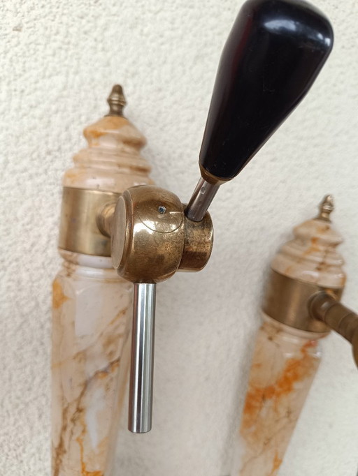 Set of 3 antique beer taps