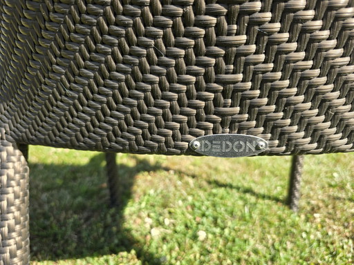 Dedon Gartenmöbel-Set – Serie Tango. 1 Tisch mit 6 passenden Stühlen. – tuinsets, Aluminium, Wicker (photo 2 of 15)