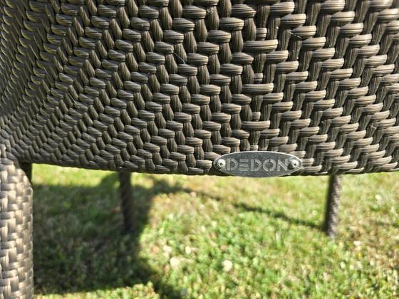 Dedon Gartenmöbel-Set – Serie Tango. 1 Tisch mit 6 passenden Stühlen. – Garten-Sets, Aluminium, Wicker (photo 2 of 15)