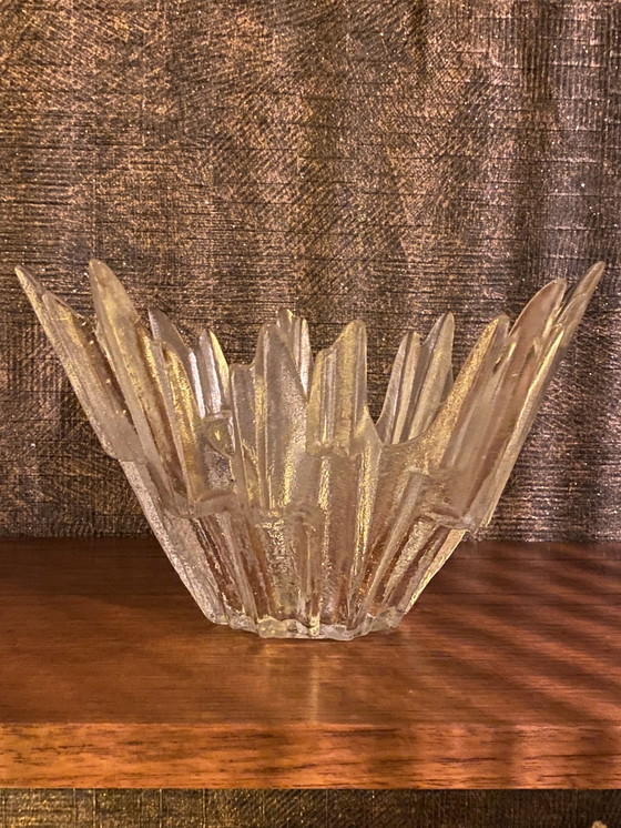 Image 1 of Tauno Wirkkala glas waxinelichthouder Humppila Revontulet 