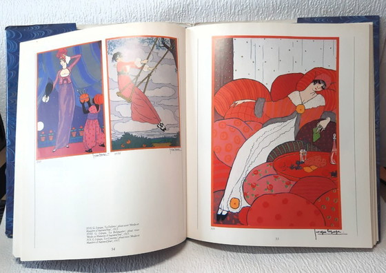 Image 1 of (W032) Art Deco in Prent - Giuliano Ercoli | Pochoir Prentkunst & Modeplaten Jaren 20 (1989) Hardcover met Stofomslag