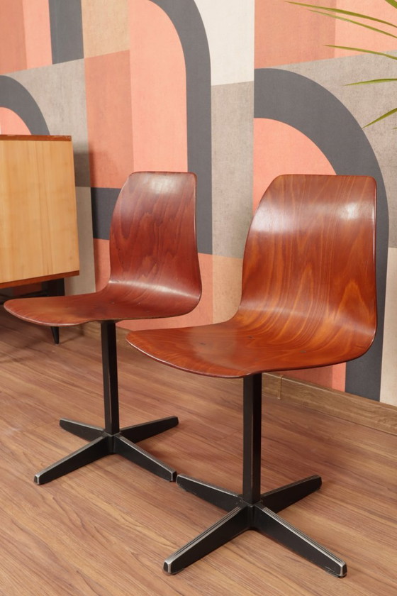 Image 1 of Kids Stools Set of 2 Pivot Children Chairs