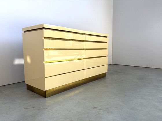 Jean Claude Mahey chest of drawers, 1970s – Brass (photo 9 of 11)