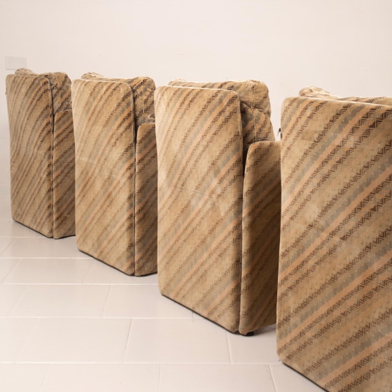 Set van 4 Salpol Fauteuils van Angelo Mazzola in samenwerking met Missoni – Velvet (photo 15 of 19)