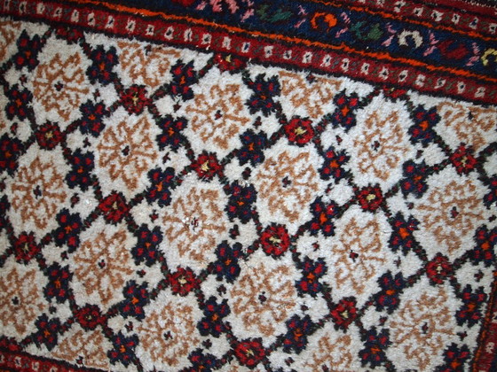 Image 1 of Handmade vintage Persian Hamadan runner 2.6' x 6.8' (80cm x 207cm) 1960s - 1C378