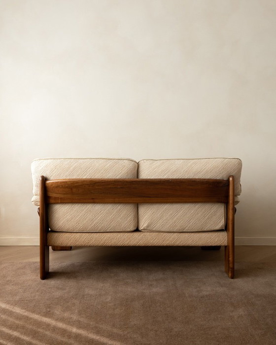 Sapporo Two-Seater Sofa by Mario Marenco for Mobil Girgi, 1970s – 2 seaters, Textile, Wood (photo 4 of 21)