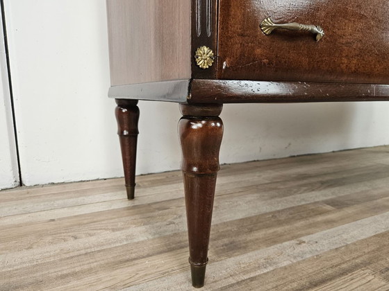 Vintage eiken ladekast met zes laden en glazen blad, 1960 – Ladekasten, Wood (photo 19 of 23)