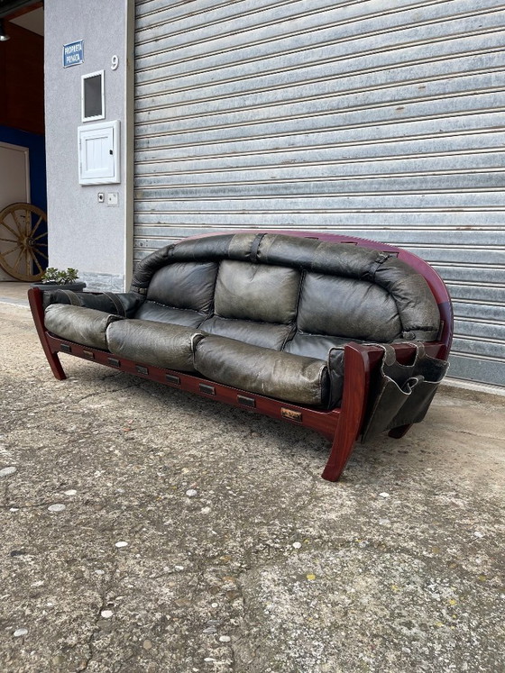 Image 1 of Canapé italien moderne du milieu du siècle « Rancero » de Luciano Frigerio, années 1960